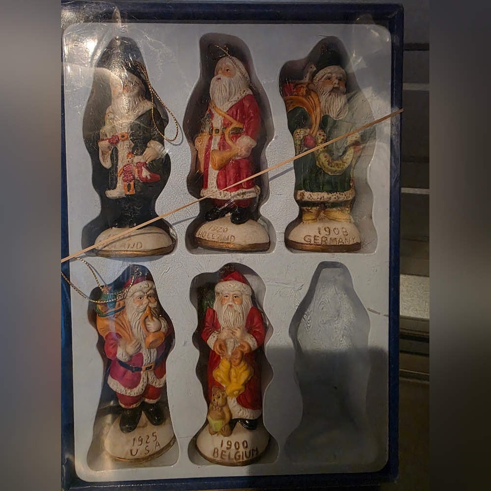 Hand Painted SANTAs VINTAGE